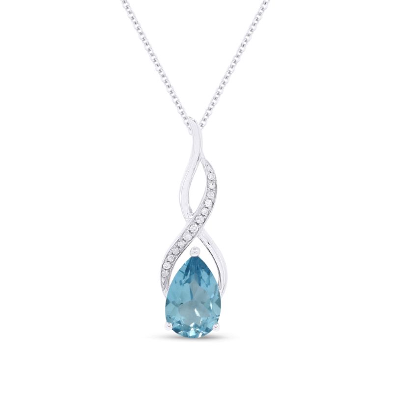 Swiss Topaz & Diamond Pendant