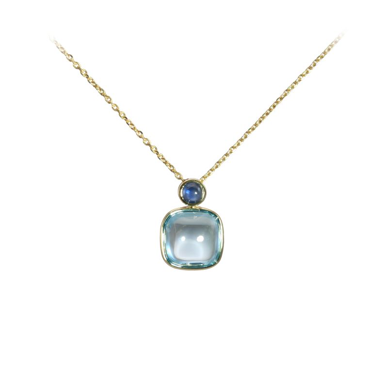 Sky Blue Topaz & Sapphire Pendant by Olivia B