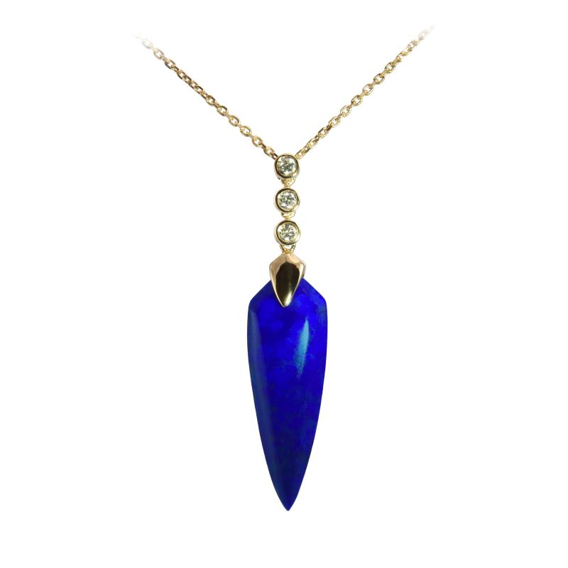 Lapis Pendant With Diamond Accents by Olivia B