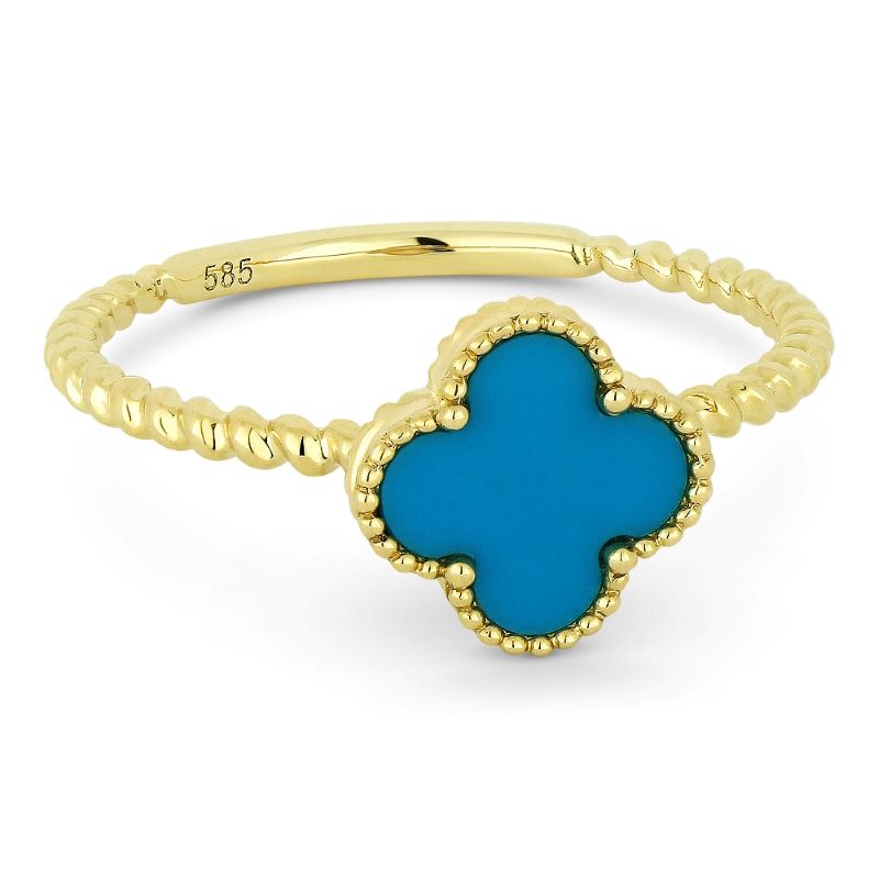 Turquoise Clover Ring