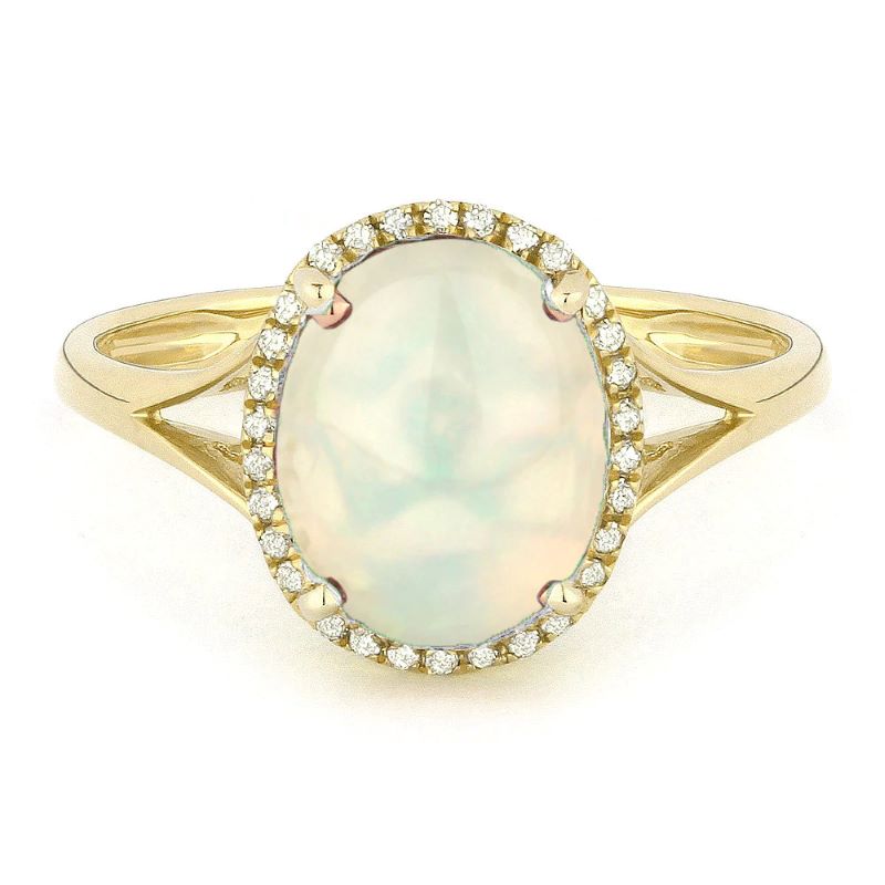 Opal & Diamond Ring