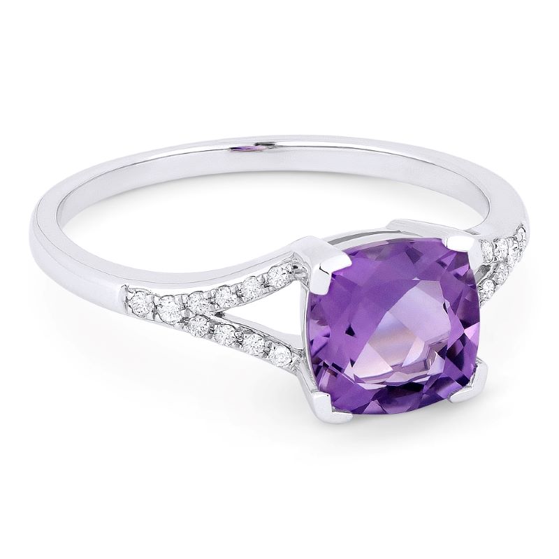 Amethyst & Diamond Ring