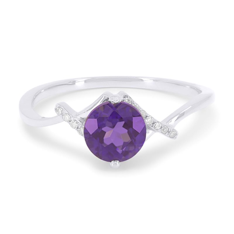 Amethyst & Diamond Ring