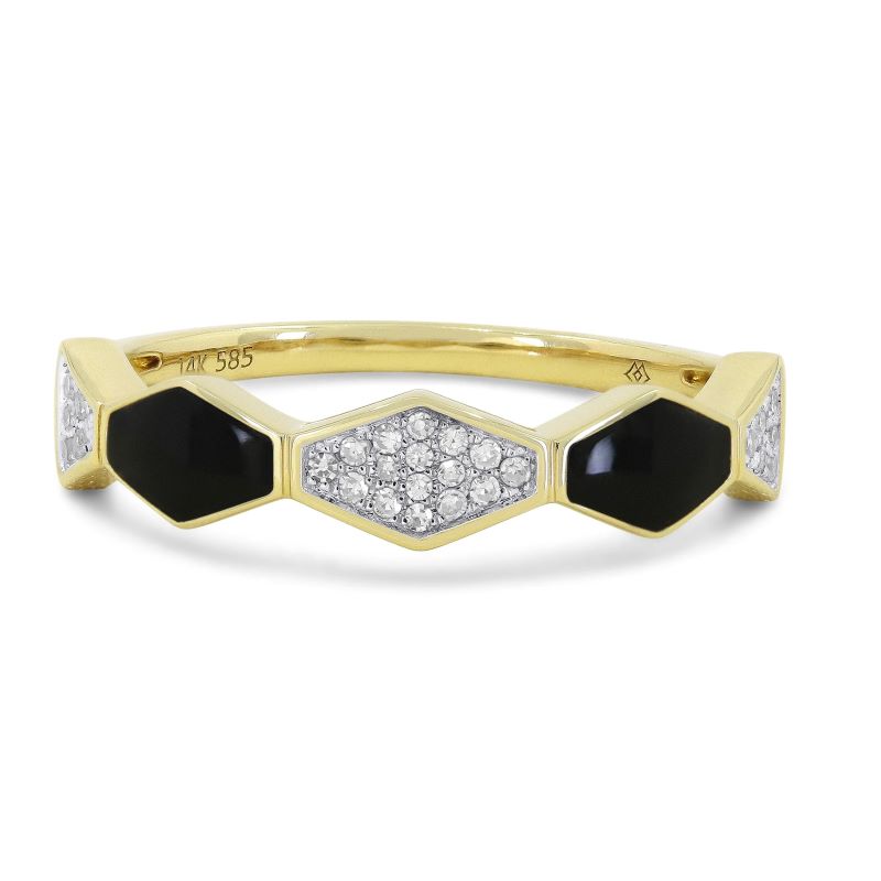 Onyx & Diamond Ring