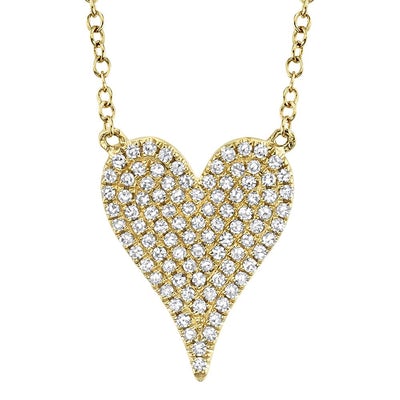 Diamond Pave Heart Necklace