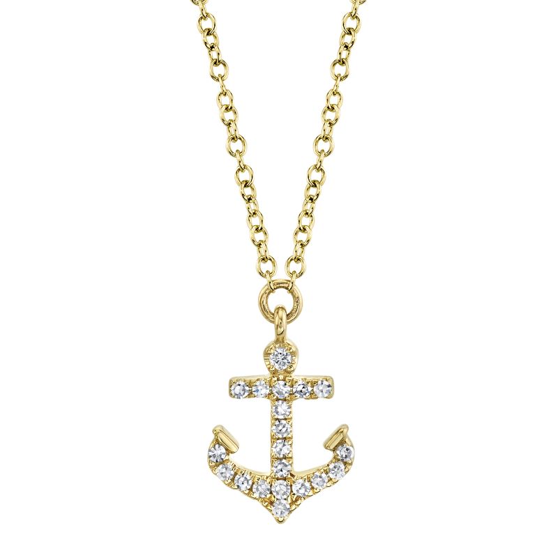 Diamond Anchor Necklace