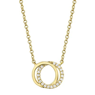 Circle Double  Diamond Neckace
