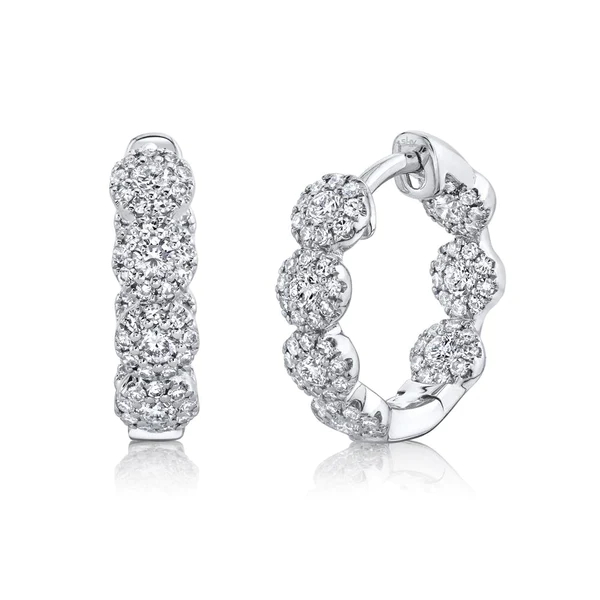 Hoop Diamond Earrings