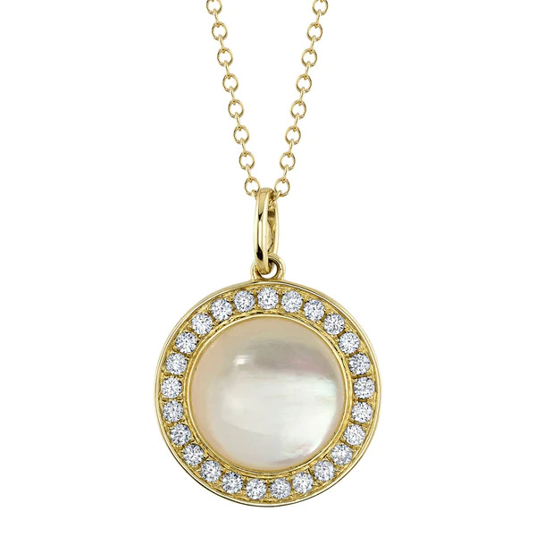 Mother of Pearl/Diamond Necklace