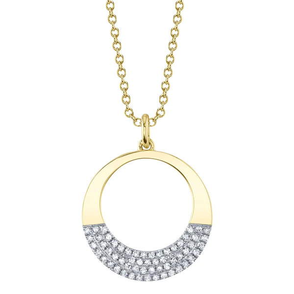Diamond  Circle Necklace