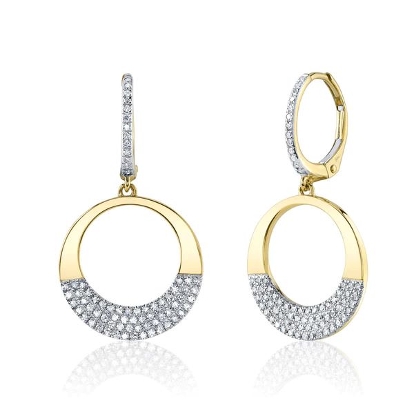 Diamond Circle Earrings