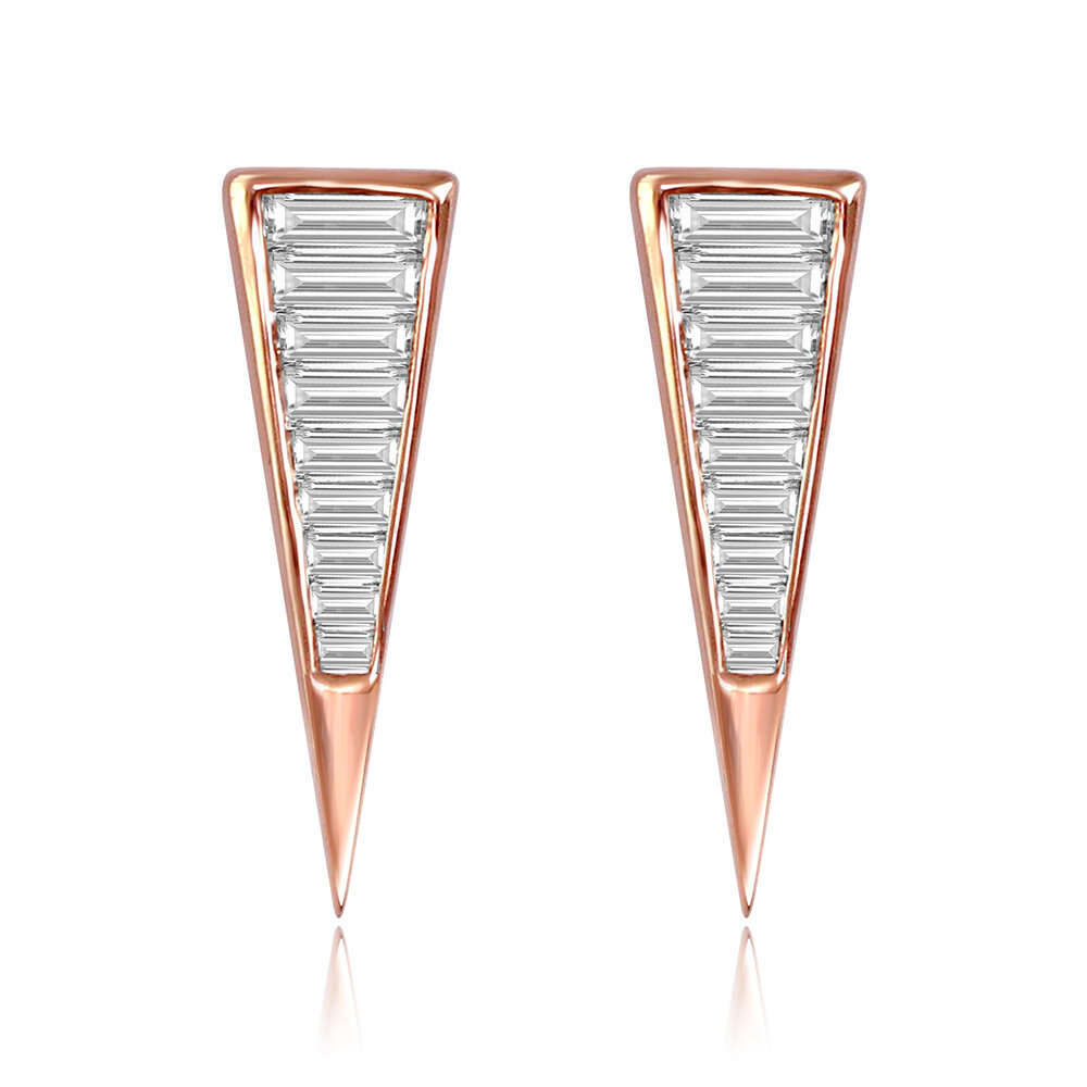 VIVAAN Diamond Trikon Earrings