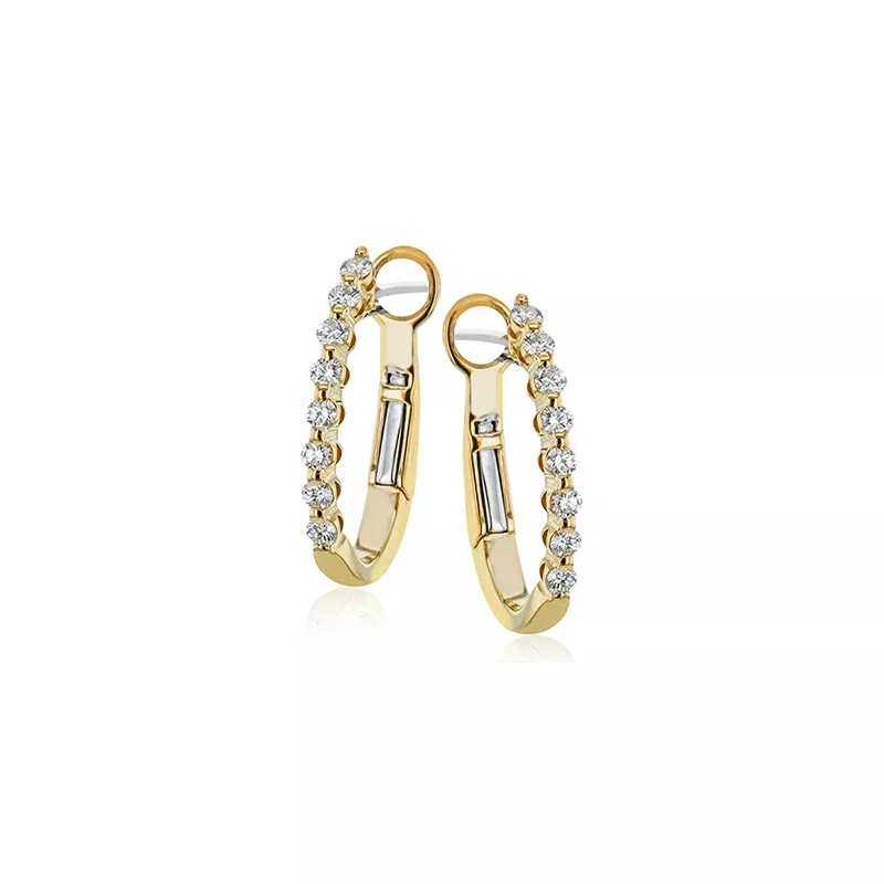 Simon G Diamond Hoop Earrings