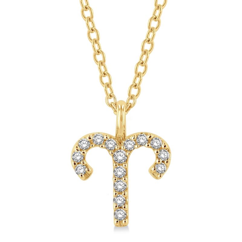Aries Zodiac Diamond Necklace