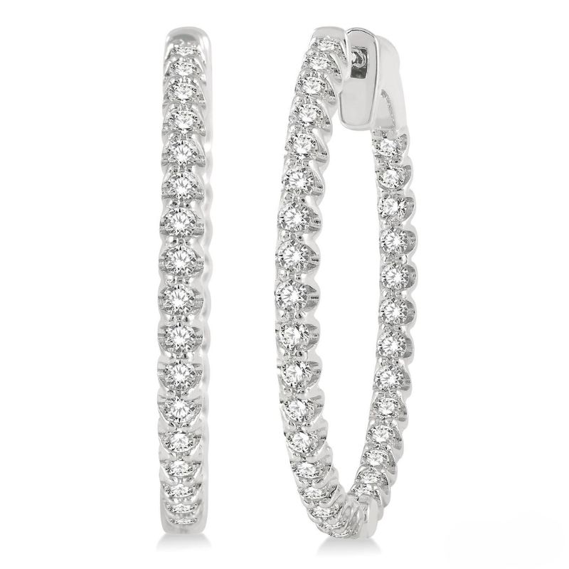 Diamond Hoop Earrings