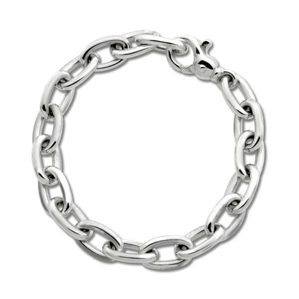 7 Heavy Oval Link Sterling Silver Bracelet