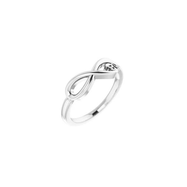 Infinity Heart Ring in Sterling Silver