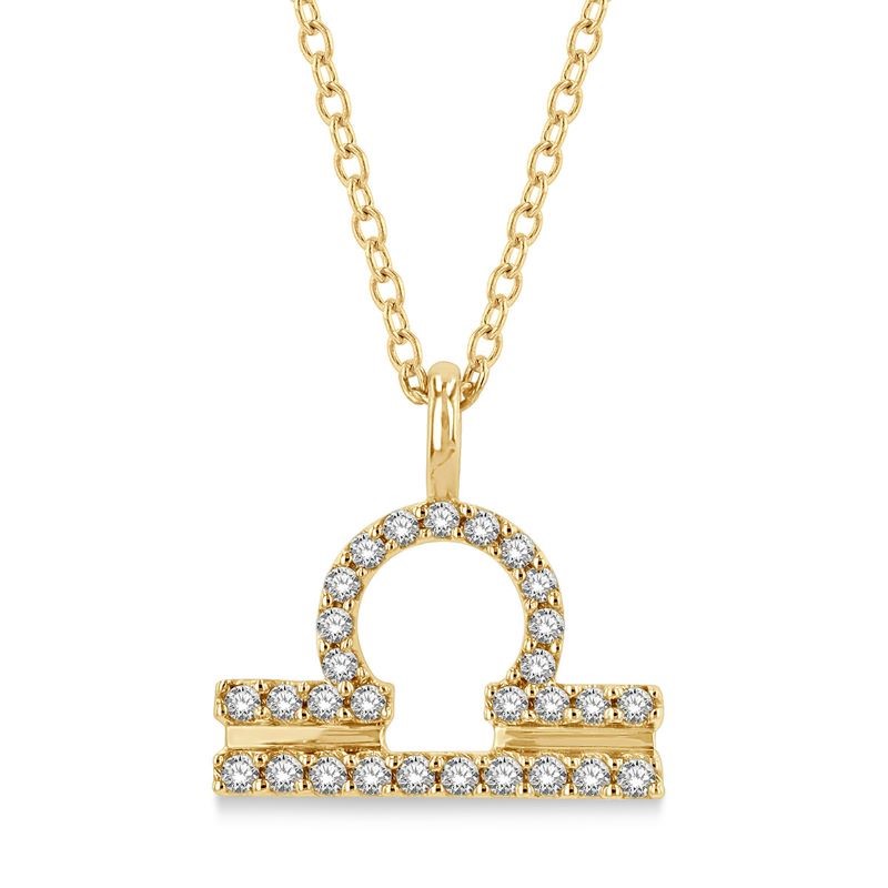 Libra Zodiac Diamond Necklace
