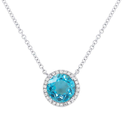 Blue Topaz / DiamondNecklace