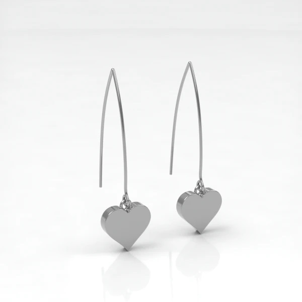 Tiny Heart Sterling Silver Earrings